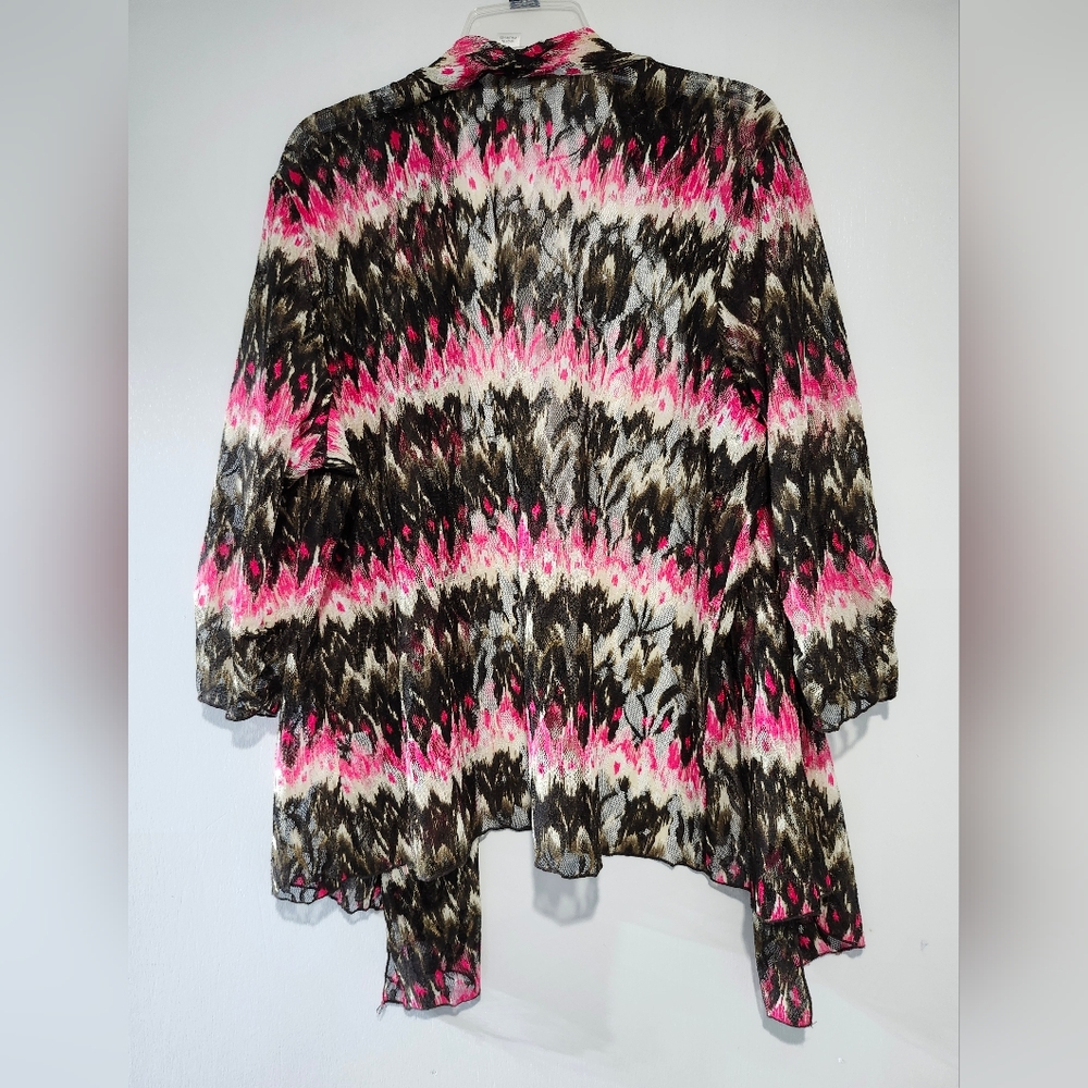 CJ Banks Pink and Black Patterned Lighrweight Cover